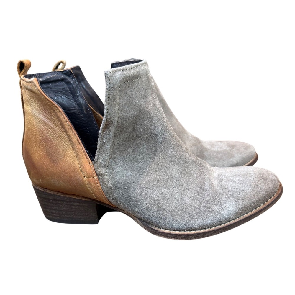 Diba True Stop By Ankle Boots Dust‎ Cognac Suede Leather Block Heel Size 9 - Picture 2 of 8